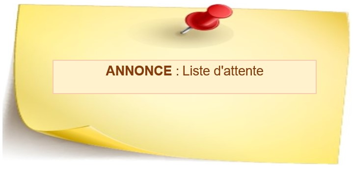Annonce: Liste d’attente master GMPAI