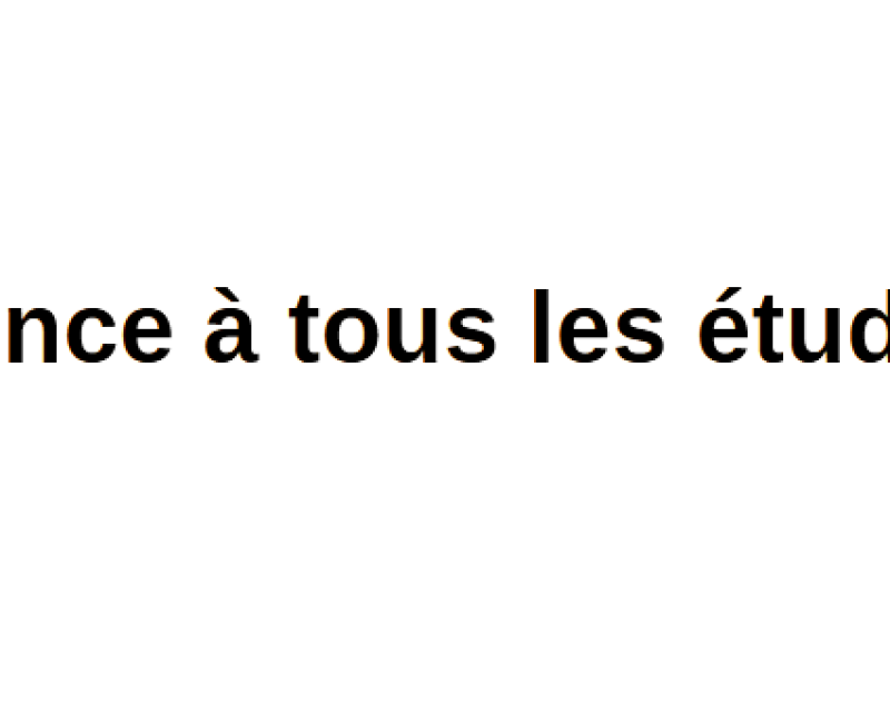 Annonce à tous les étudiants